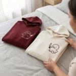 Funny Ducks Embroidered Hoodie for Couples with custom initials. Funny, cozy, and perfect for gifting moments.