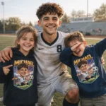 Custom Soccer Player Caricature Hoodie – Personalized From Your Photo