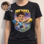 personalized pickleball caricature shirt for tournament prizes custom pickleball paddle and dink shot player apparel