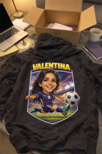 Custom Soccer Caricature Shirt from Photo - Personalized Family Soccer Shirt photo review