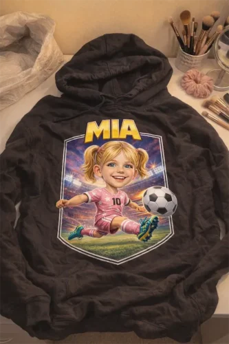 Custom Soccer Caricature Shirt from Photo - Personalized Family Soccer Shirt photo review